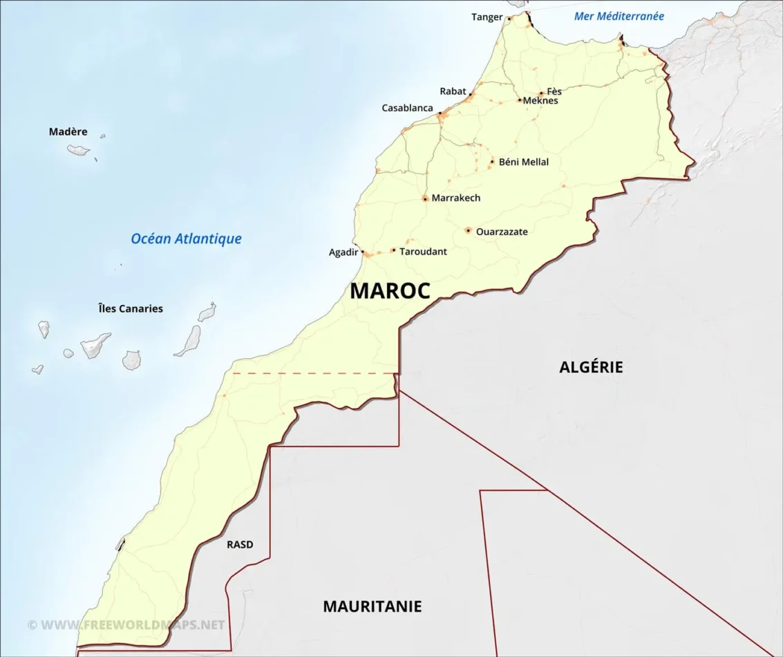 Carte du Maroc